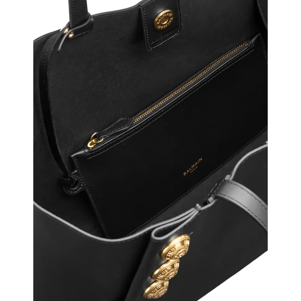 Emblème Smooth Leather Tote Bag