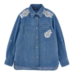 Embroidered Denim Shirt