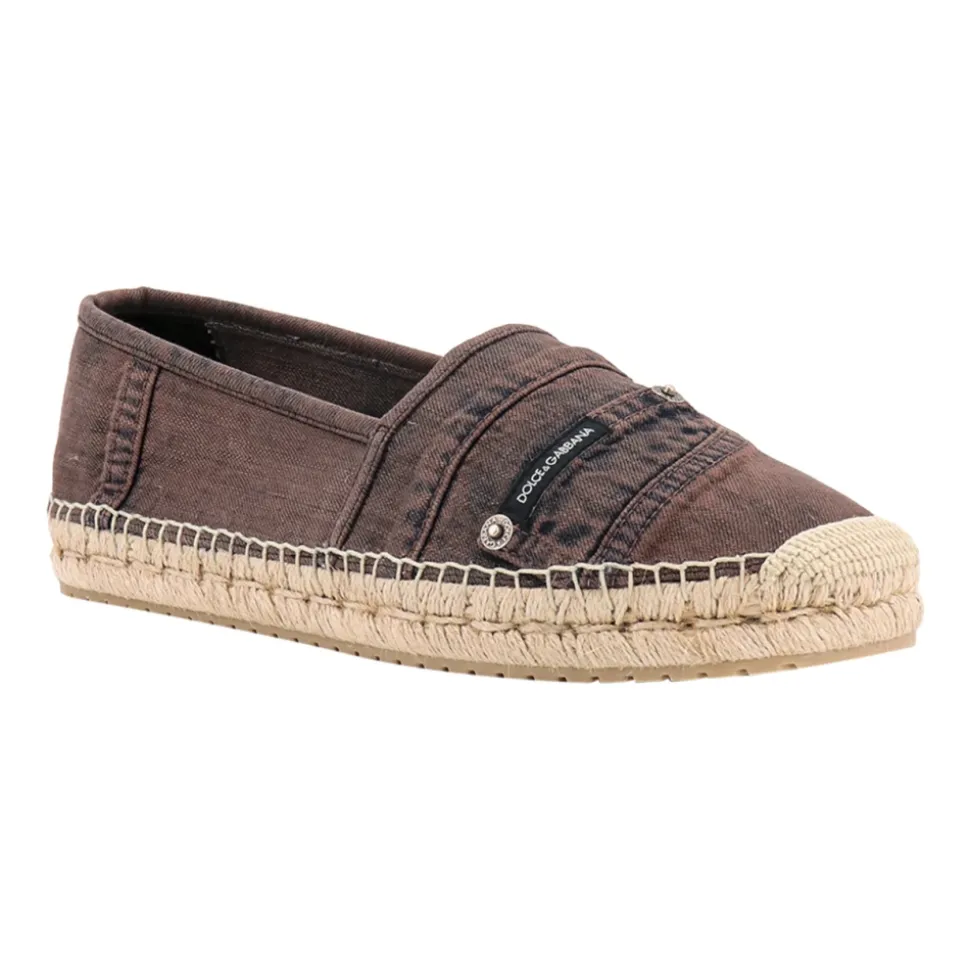 Espadryle z barwioną bawełną