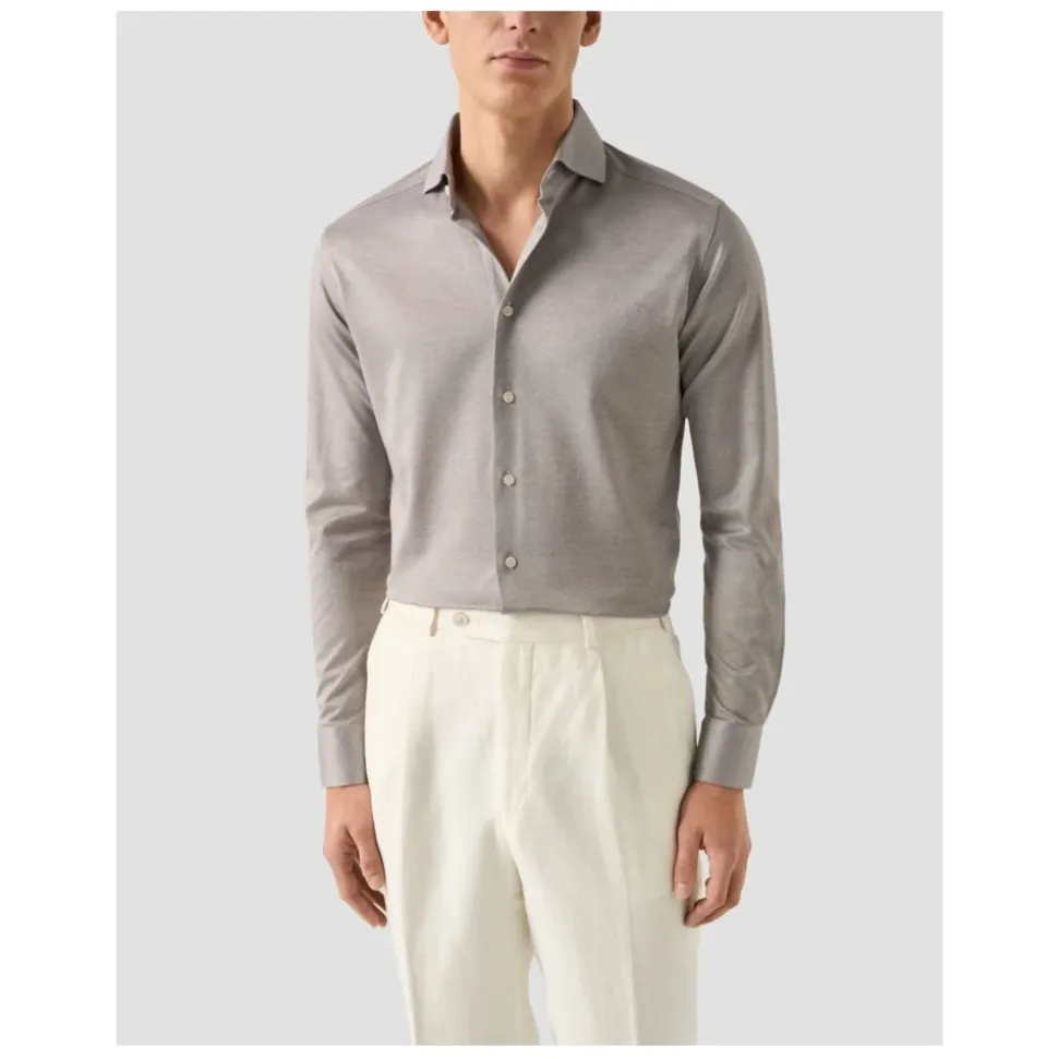 Filo di Scozia Jacquard Knit Shirt