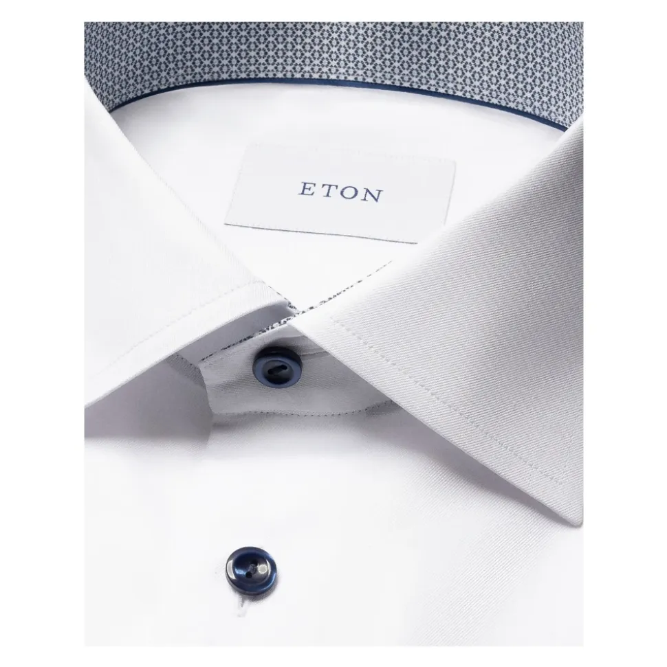 Geometryczna Koszula Slim Fit Signature Twill