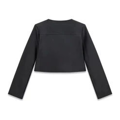 Giacca similpelle cropped