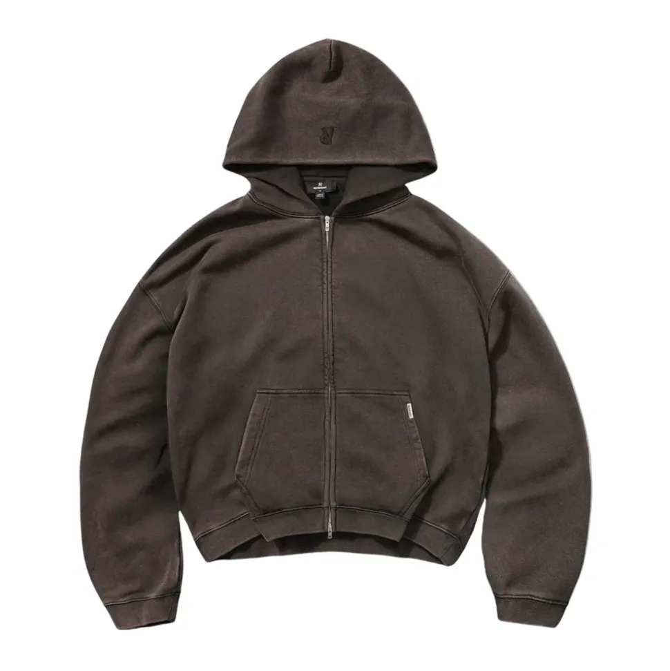 Initial Boxy Zip Through Hoodie
