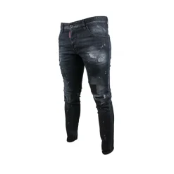 Jeansy Skater z efektem zniszczonej skóry Dsquared2