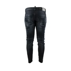 Jeansy Skater z efektem zniszczonej skóry Dsquared2