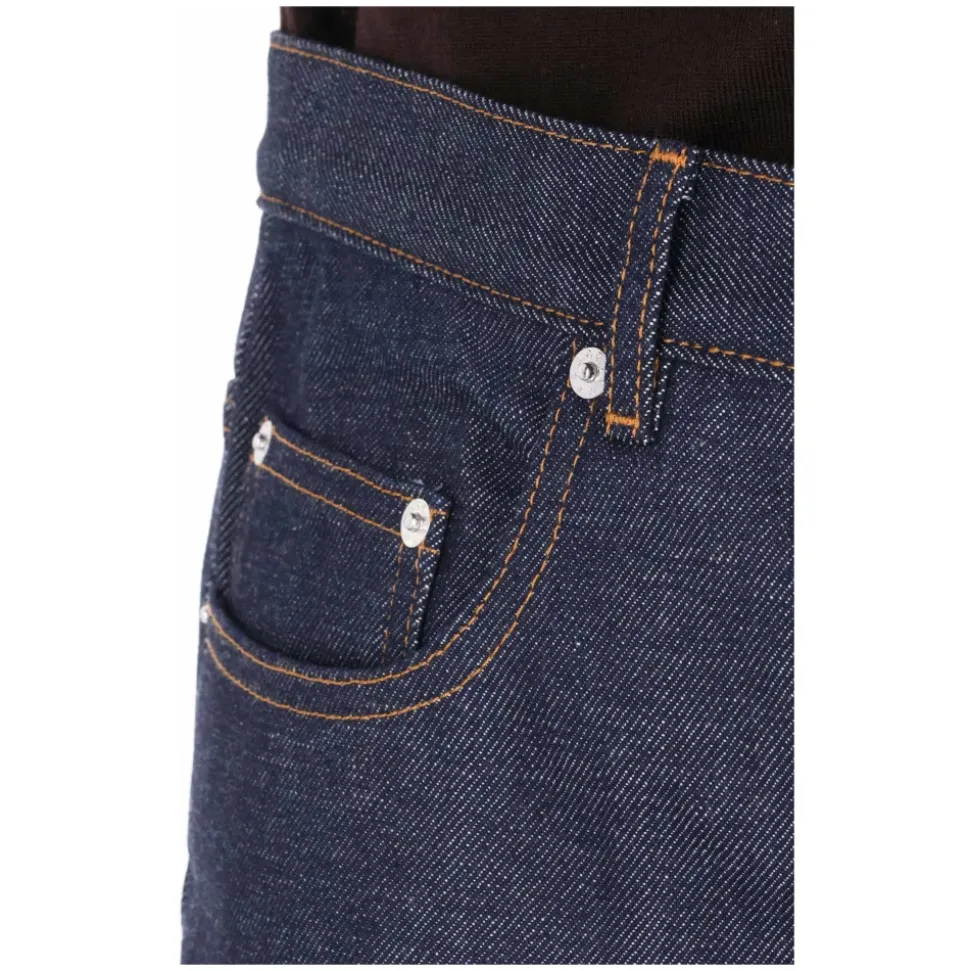 Jeansy Straight Fit z Czystej Bawełny