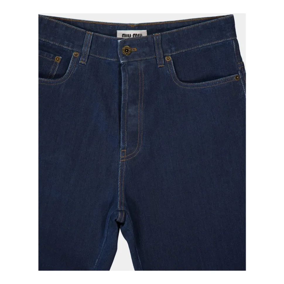Jeansy z szerokimi nogawkami z denimu