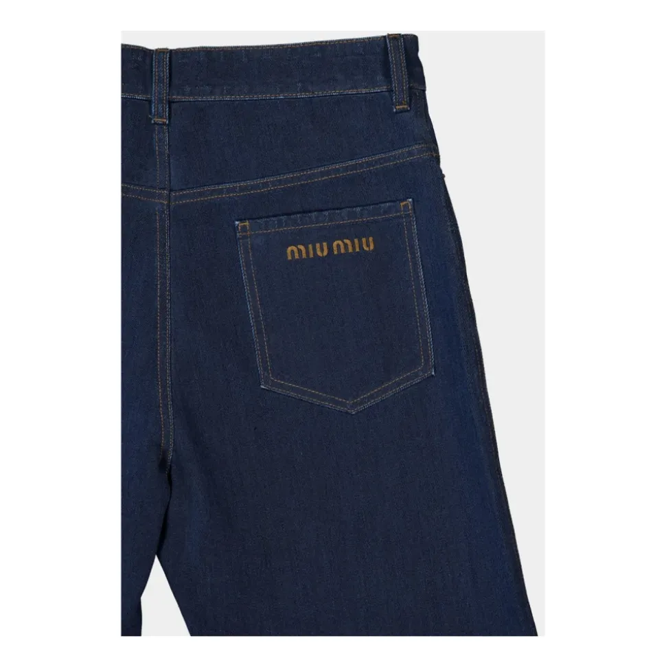 Jeansy z szerokimi nogawkami z denimu