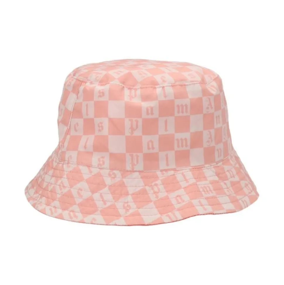 Kapelusz typu bucket w szachownicę