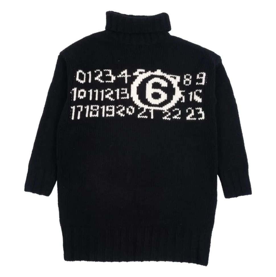 Knit Mini Dress with Maxi Logo