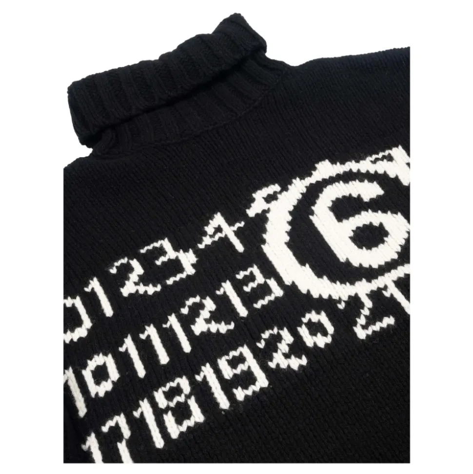 Knit Mini Dress with Maxi Logo
