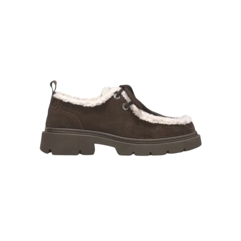 Kręcone Brązowe Buty Zimowe