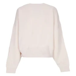 Krótka Bluza Damska Essentials z Okrągłym Dekoltem