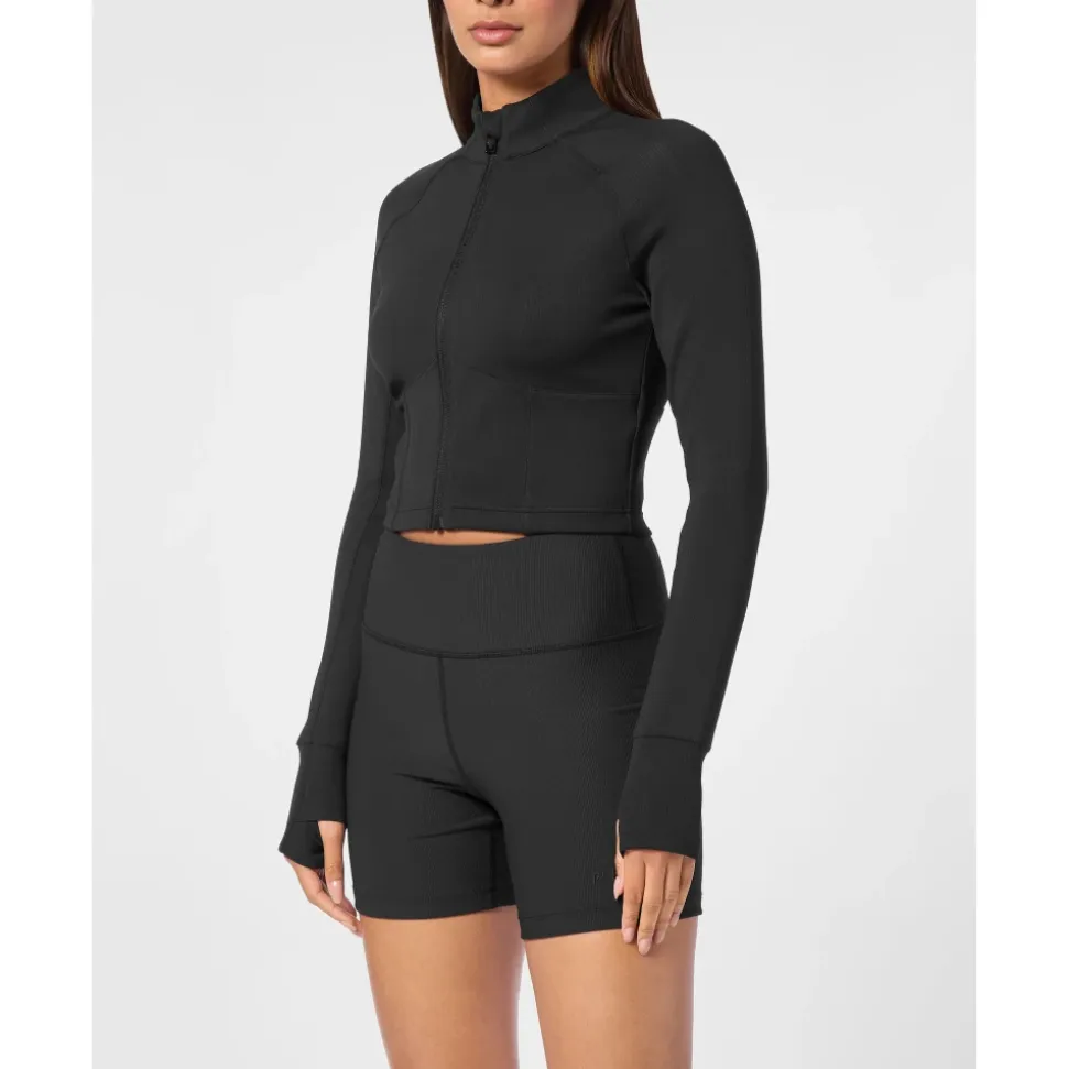 Krótka bluza rozpinana do biegania