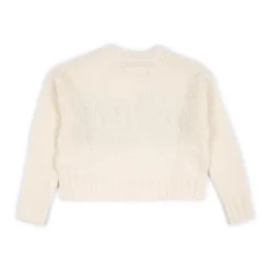 Krótki sweter z mieszanki wełny