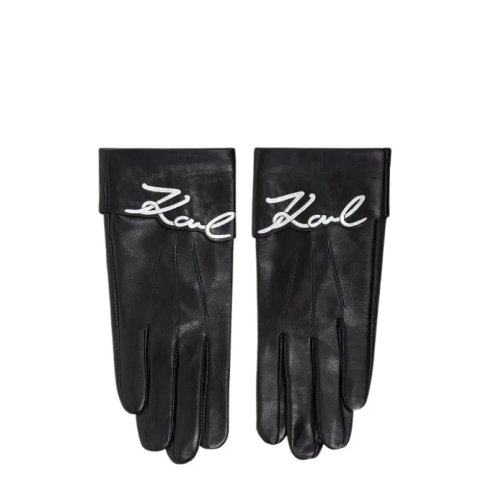 K/Signature Leather Gloves
