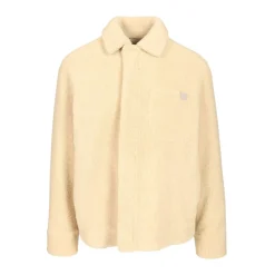 Kurtka typu overshirt z owczej skóry