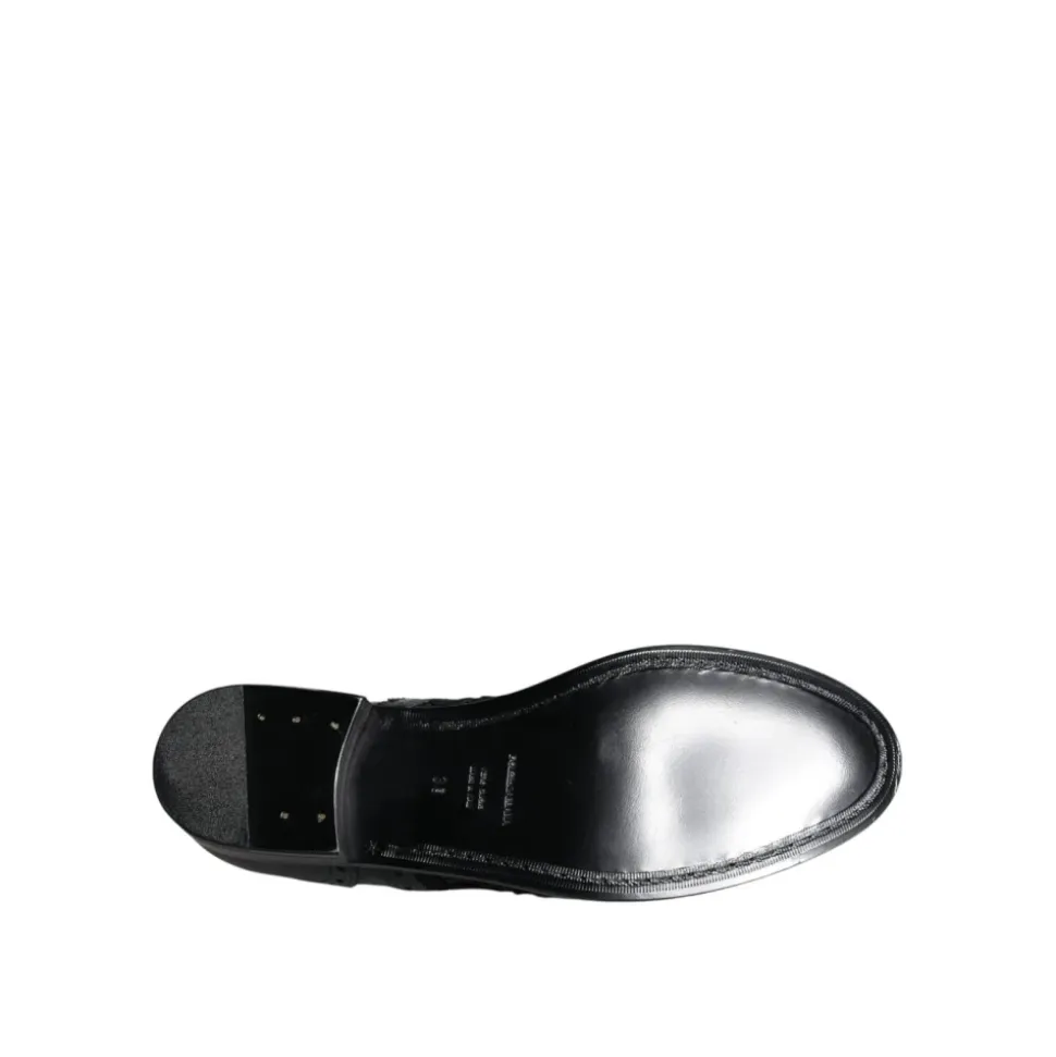 Kwiatowe Buty Skórzane Brogue Wingtip