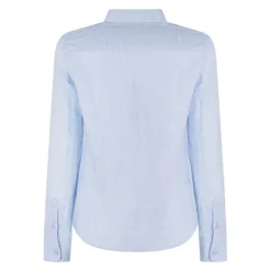 Linen Shirt with Eagle Embroidery