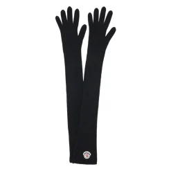 Logo Patch Virgin Wool Long Gloves
