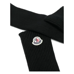 Logo Patch Virgin Wool Long Gloves