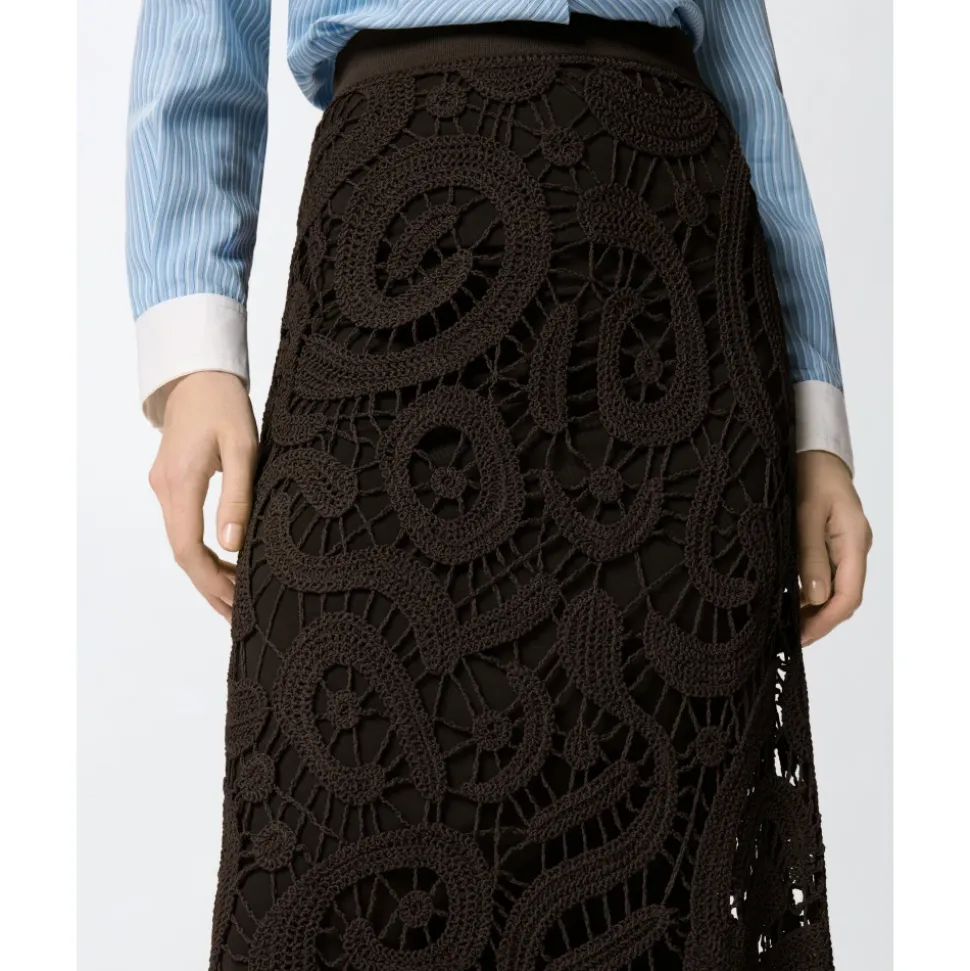 Maestrale Crochet Midi Skirt