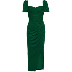 Midi Sukienka Dark Green Iris