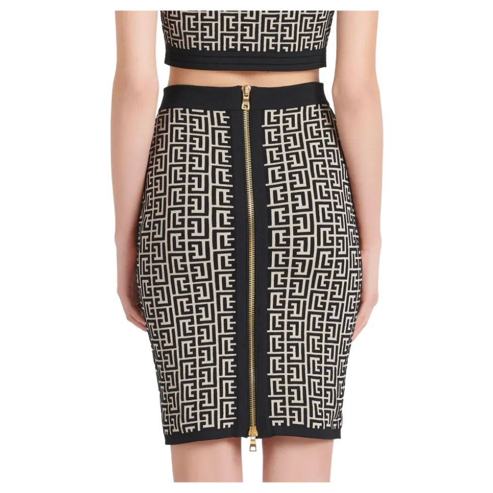 Monogram Knit Skirt