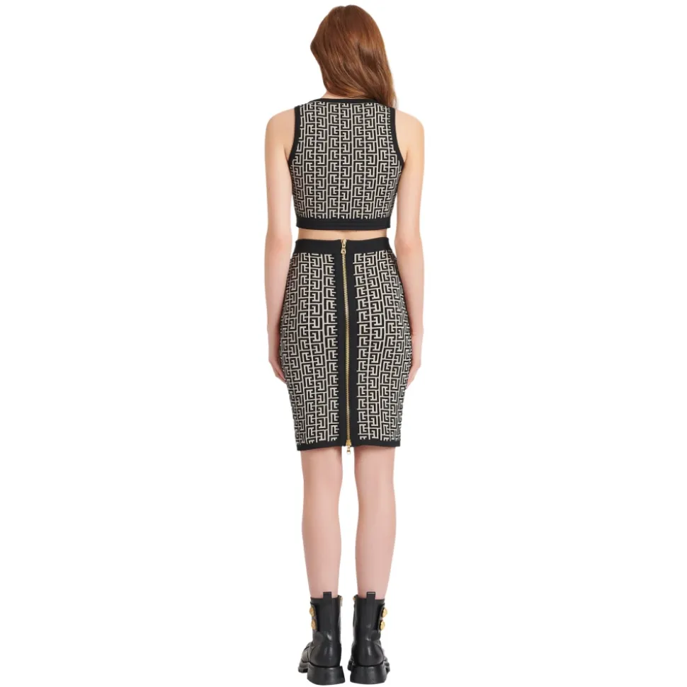Monogram Knit Skirt