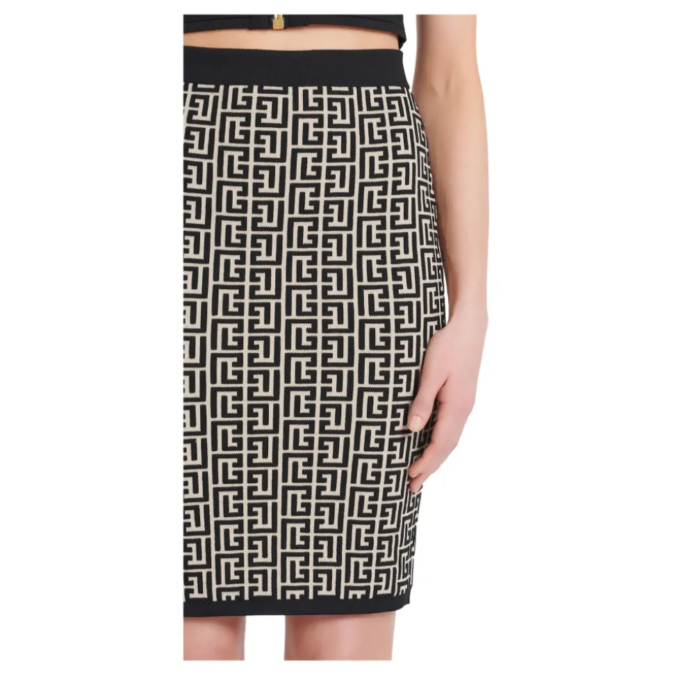 Monogram Knit Skirt