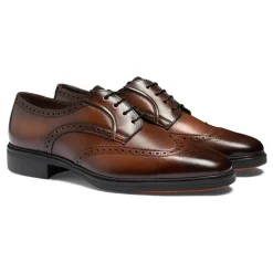Męskie skórzane Easy brogue sznurowane