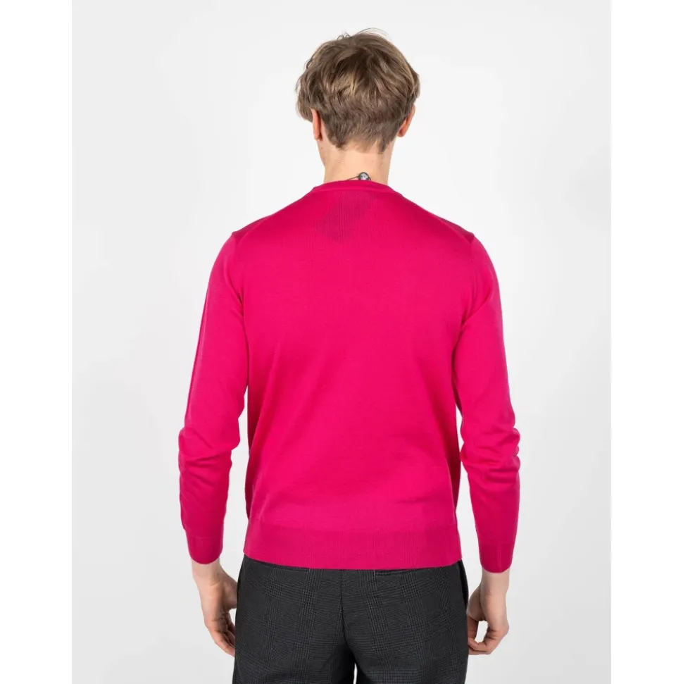 Męski Sweter z Włókna Merino w Paski