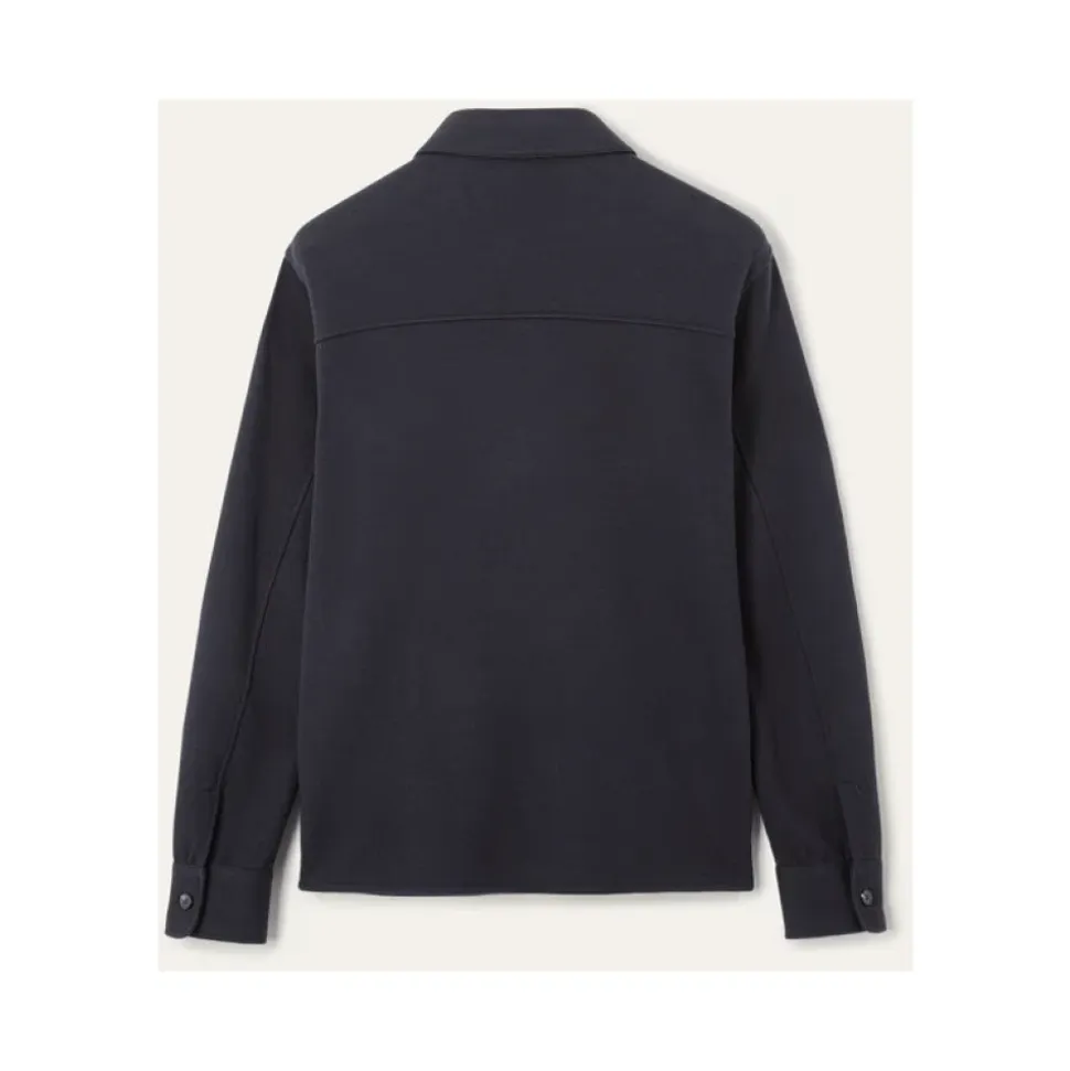 Niebieska Overshirt z Rogowymi Guzikami
