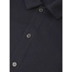 Niebieska Overshirt z Rogowymi Guzikami