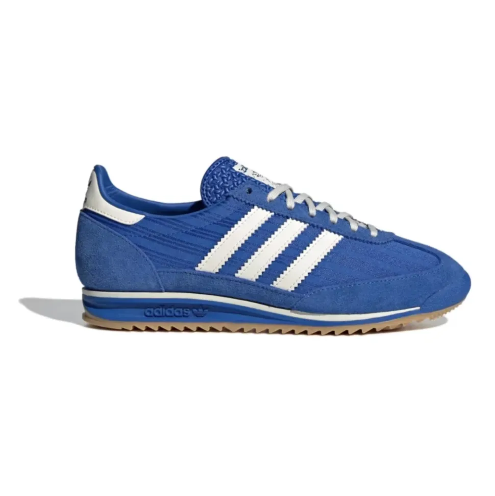 Niebieskie Retro Sneakersy z Gumową Podeszwą
