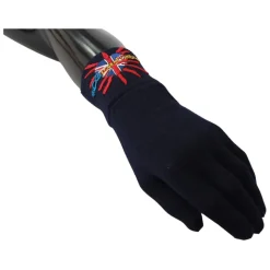 Niebieskie Wełniane Unisex Rękawiczki
