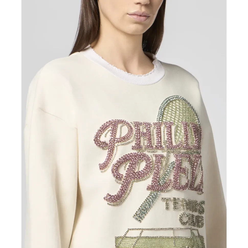 Open Back Sweatshirt Tennis Club