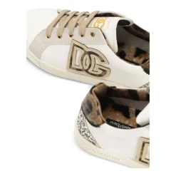 Oryginalne Sneakersy z Brokatem i Haftem