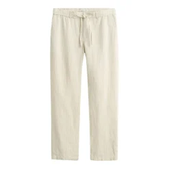 Pantaloni in lino a righe