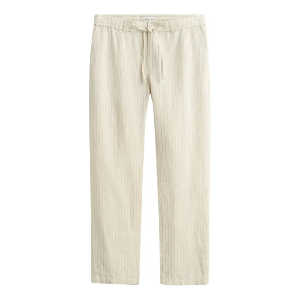 Pantaloni in lino a righe