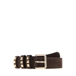 Pasek Rockstud z zamszu