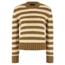 Pasiasty sweter z czystej wełny