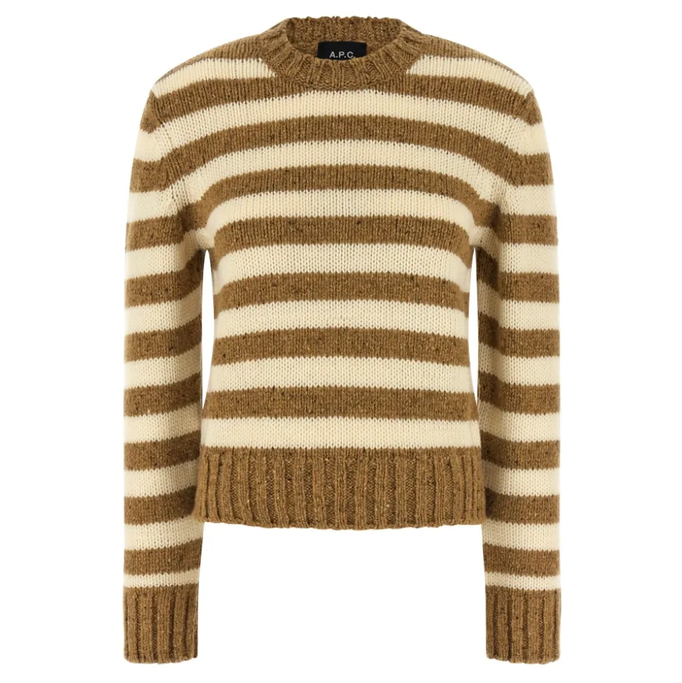 Pasiasty sweter z czystej wełny