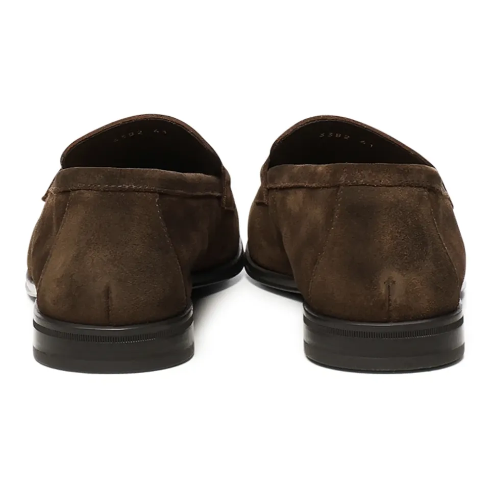 Półbuty typu Penny Moccasin z zamszu