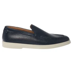 Perforated Tumbled Leather Loafer