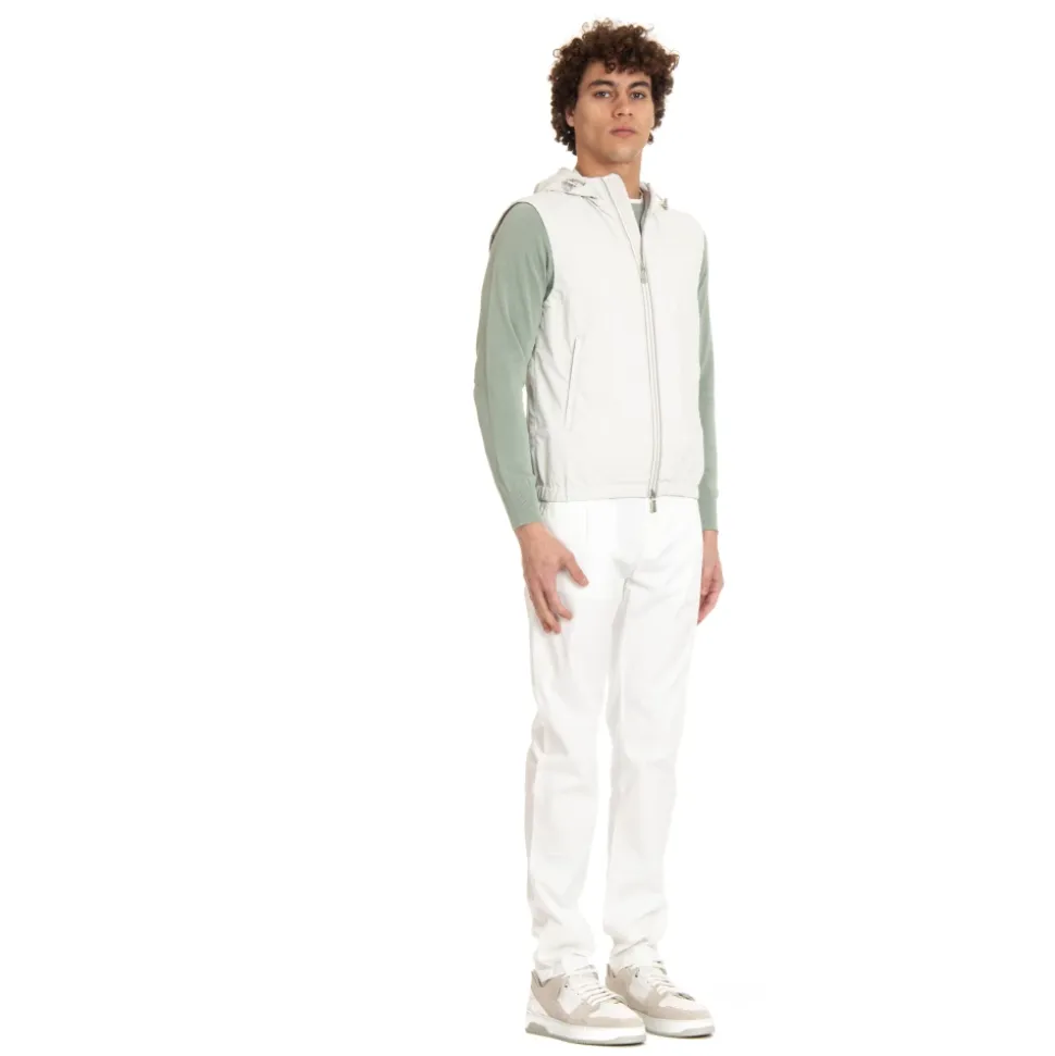 Piaskowy bezrękawnik z podwójnym zamkiem