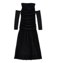 Pleated Lurex Dress