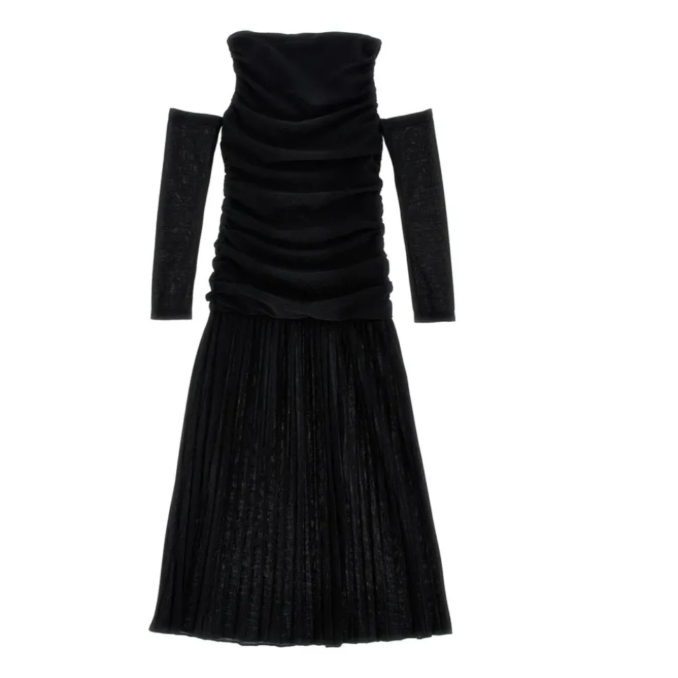 Pleated Lurex Dress