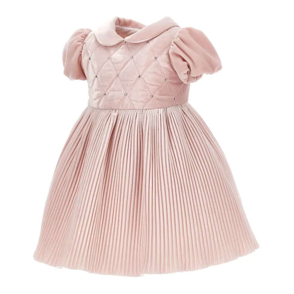 Pleated Velvet Dress