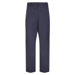 Połyskujące spodnie typu cropped w paski